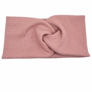 Opaska szeroka przeplatana na głowę brudny róż