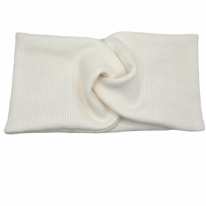 Opaska szeroka przeplatana na głowę ecru