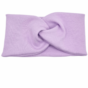Opaska szeroka przeplatana na głowę fioletowa