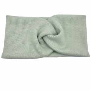 Opaska szeroka przeplatana na głowę brudna mięta