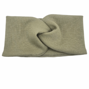 Opaska szeroka przeplatana na głowę ciemna oliwka