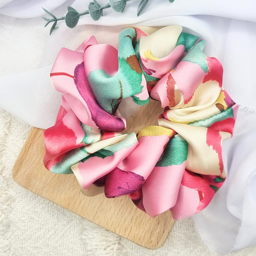 Scrunchie oversized pastelowa