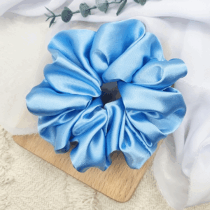 Scrunchie oversized niebieska