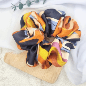 Scrunchie oversized kolorowe cętki