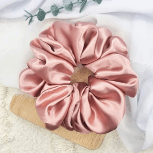 Scrunchie oversized pudrowy brudny róż