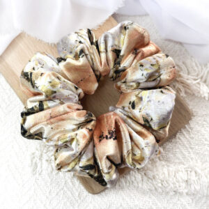 Scrunchie oversized żółte kwiaty