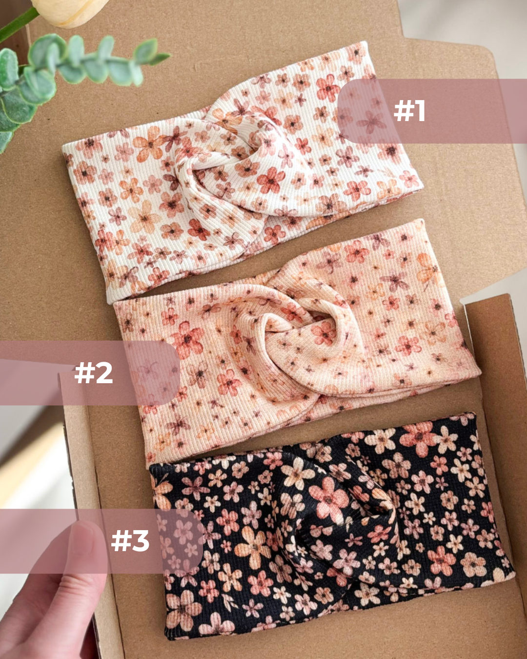 Opaska przeplatana – Rose – kolory - obrazek 2