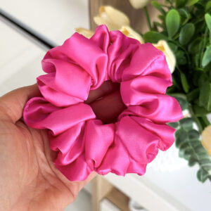 Gumka do włosów scrunchie – Fuksja – Midi