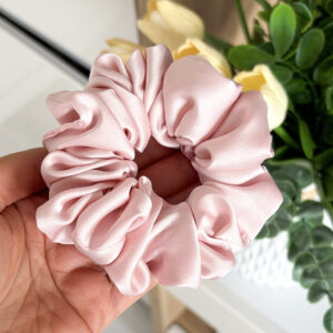 Gumka do włosów scrunchie – Brzoskwinia – Midi
