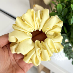 Gumka do włosów scrunchie – Limonka – Maxi
