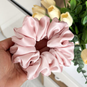 Gumka do włosów scrunchie – Brzoskwinia – Maxi