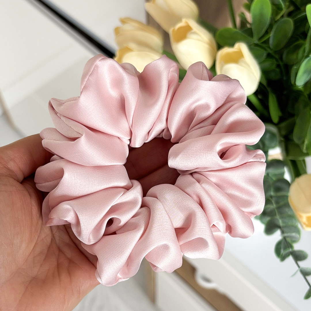 Gumka do włosów scrunchie – Brzoskwinia – Maxi