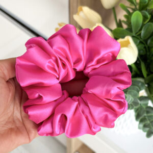 Gumka do włosów scrunchie – Fuksja – Maxi