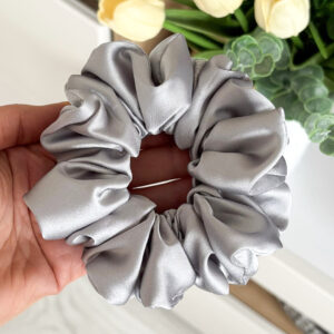 Gumka do włosów scrunchie – Szara – Maxi